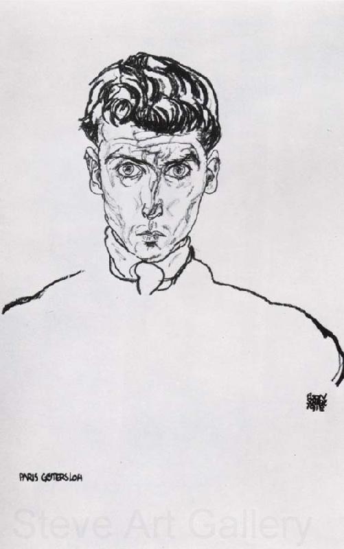 Egon Schiele Portrait of a PGutersloh Spain oil painting art